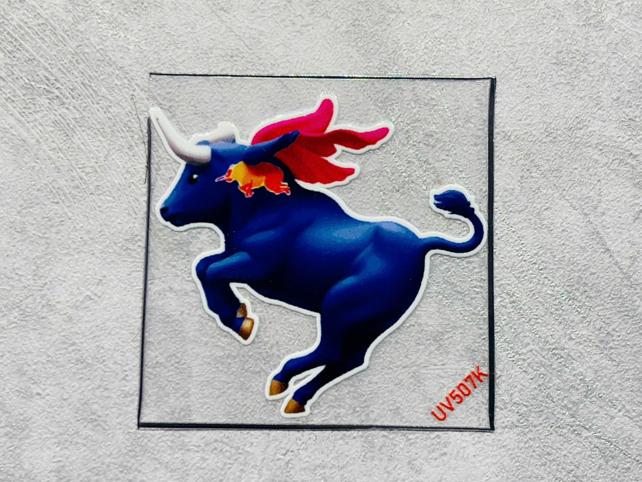 Decal UV trang trí mô hình - điện thoại - laptop - máy tính - nón - ly - mica chống nước - chống trầy - chống uv Redbull kích thước 5 x 5cm Autono1 UV507