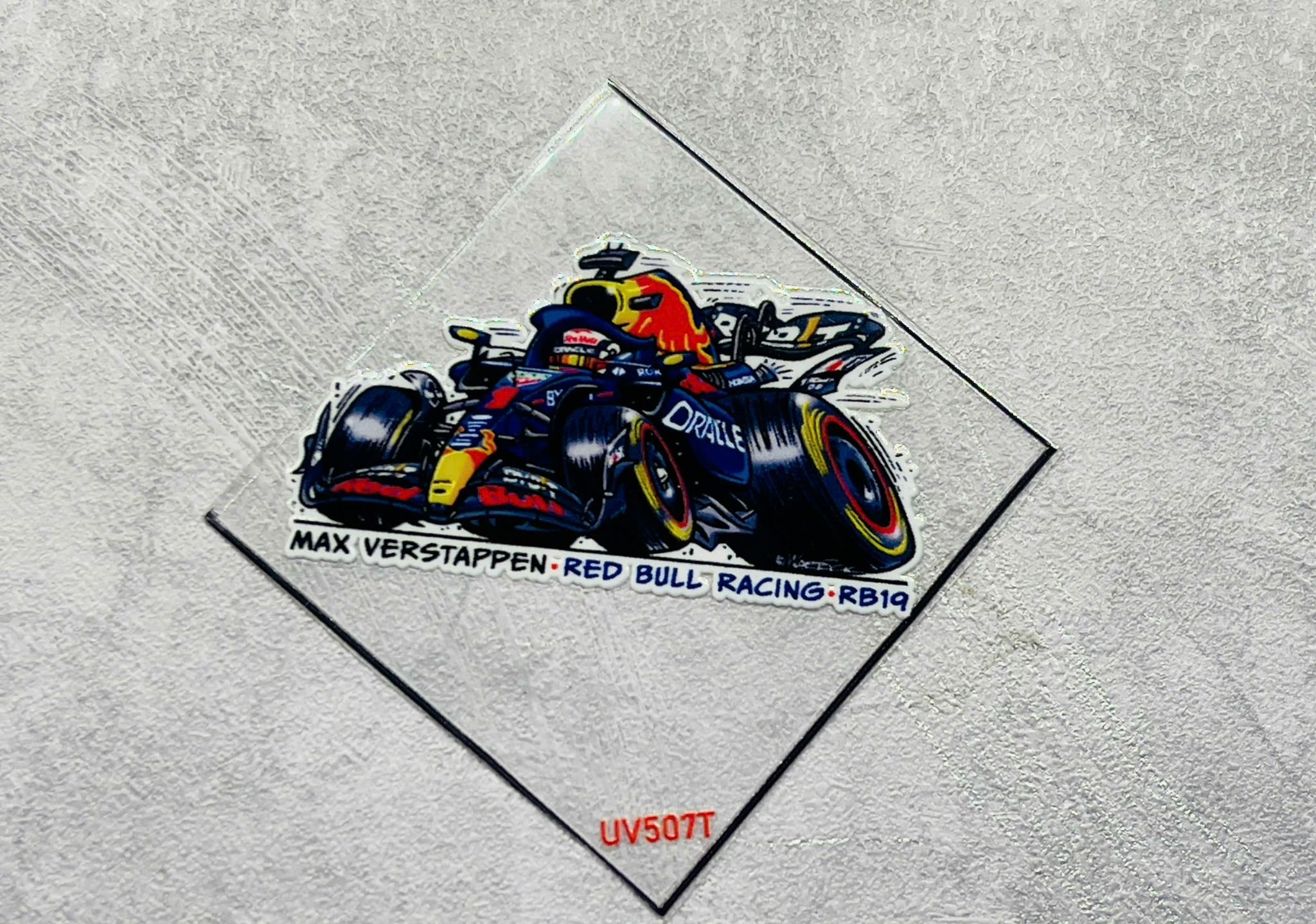 Decal UV trang trí mô hình - điện thoại - laptop - máy tính - nón - ly - mica chống nước - chống trầy - chống uv Redbull kích thước 5 x 5cm Autono1 UV507