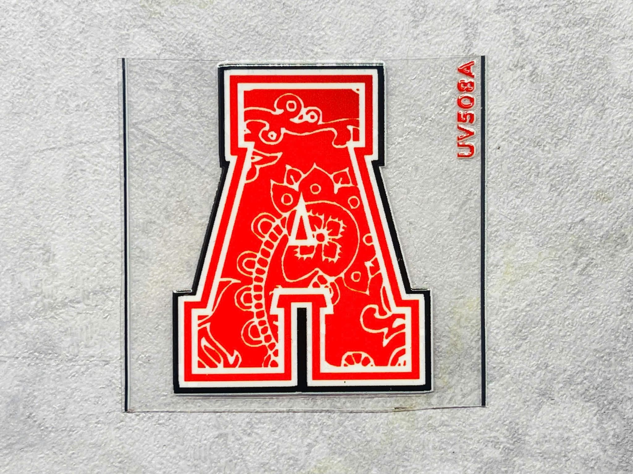 Decal UV chữ cái trang trí mô hình - điện thoại - laptop - máy tính - nón - ly - mica chống nước - chống trầy - chống uv kích thước 5 x 5cm Autono1 UV508