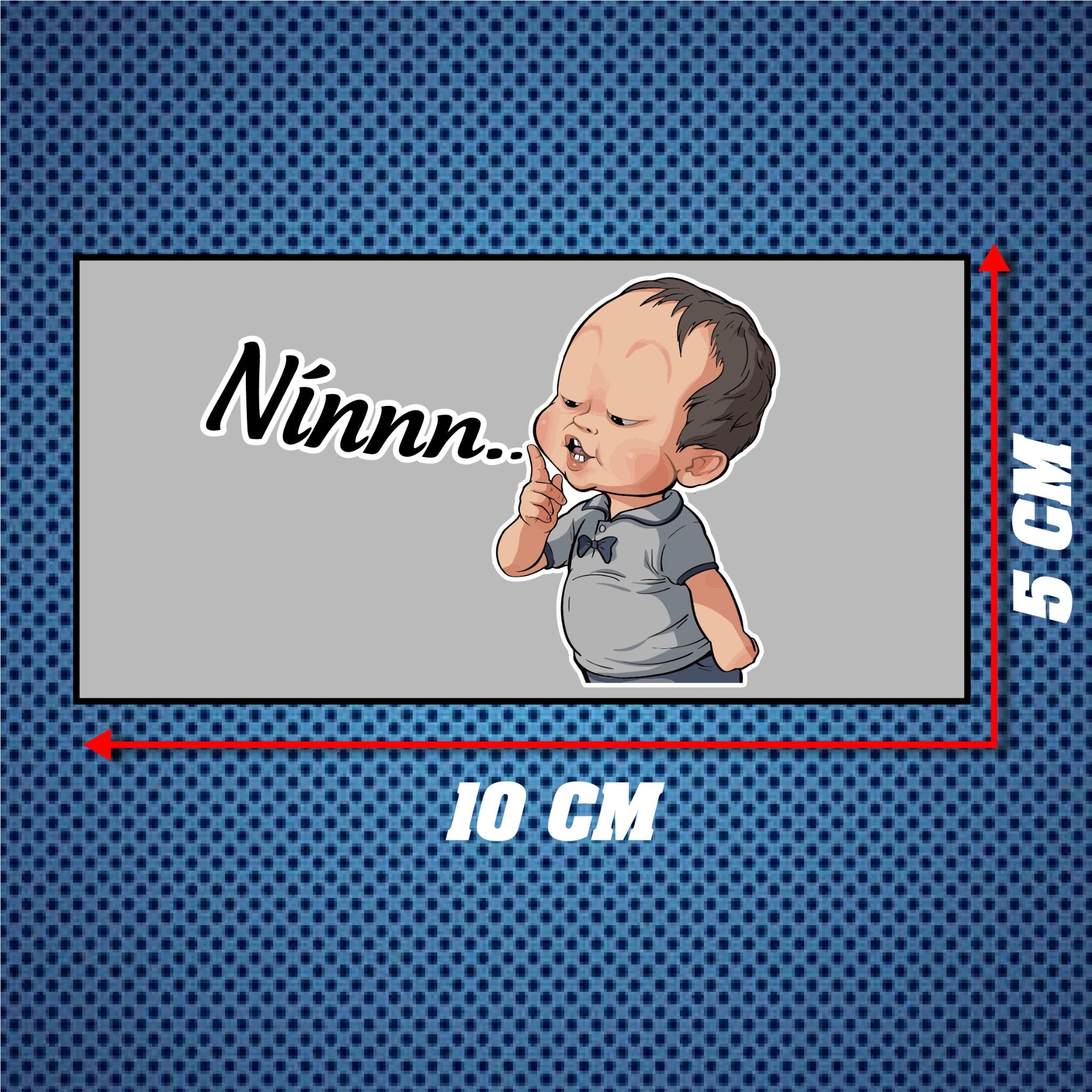 Decal UV Meme baby trang trí mô hình - điện thoại - laptop - máy tính - nón - ly - chống uv kích thước 10x5cm Autono1 UV516