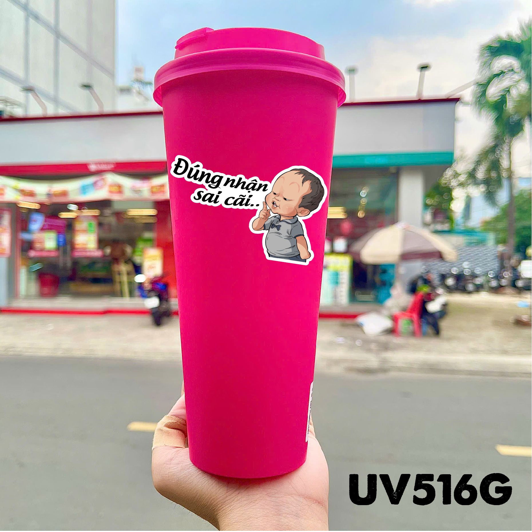 Decal UV Meme baby trang trí mô hình - điện thoại - laptop - máy tính - nón - ly - chống uv kích thước 10x5cm Autono1 UV516