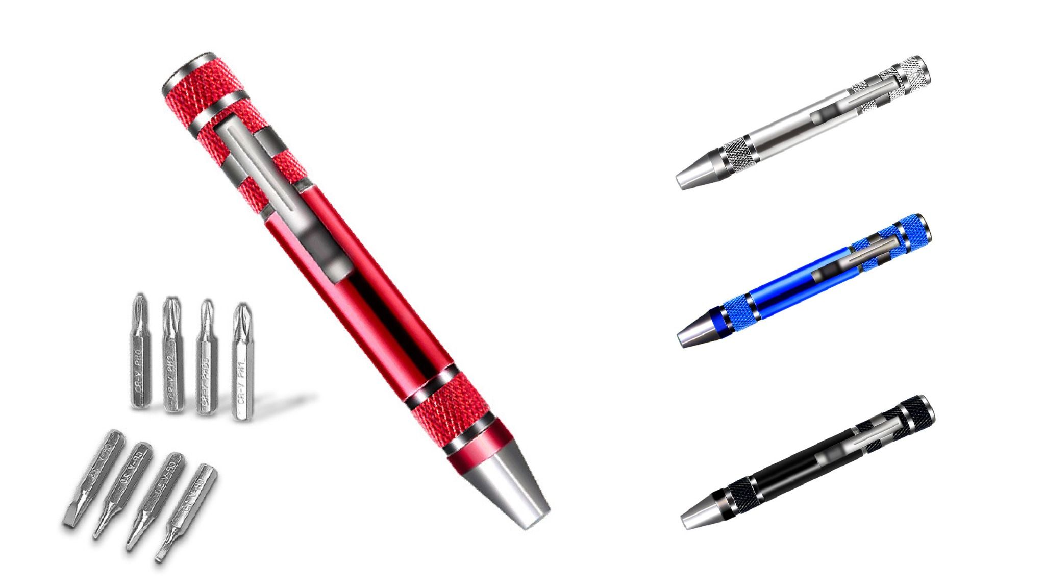 Dụng cụ tua vít nam châm tháo linh kiện, phụ kiện hợp kim nhôm đa năng 8 trong 1 PK354