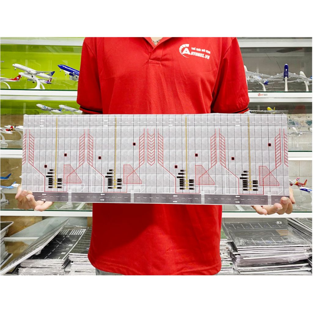 Diorama airport mô hình đường băng bãi đáp cho máy bay 16cm DR014