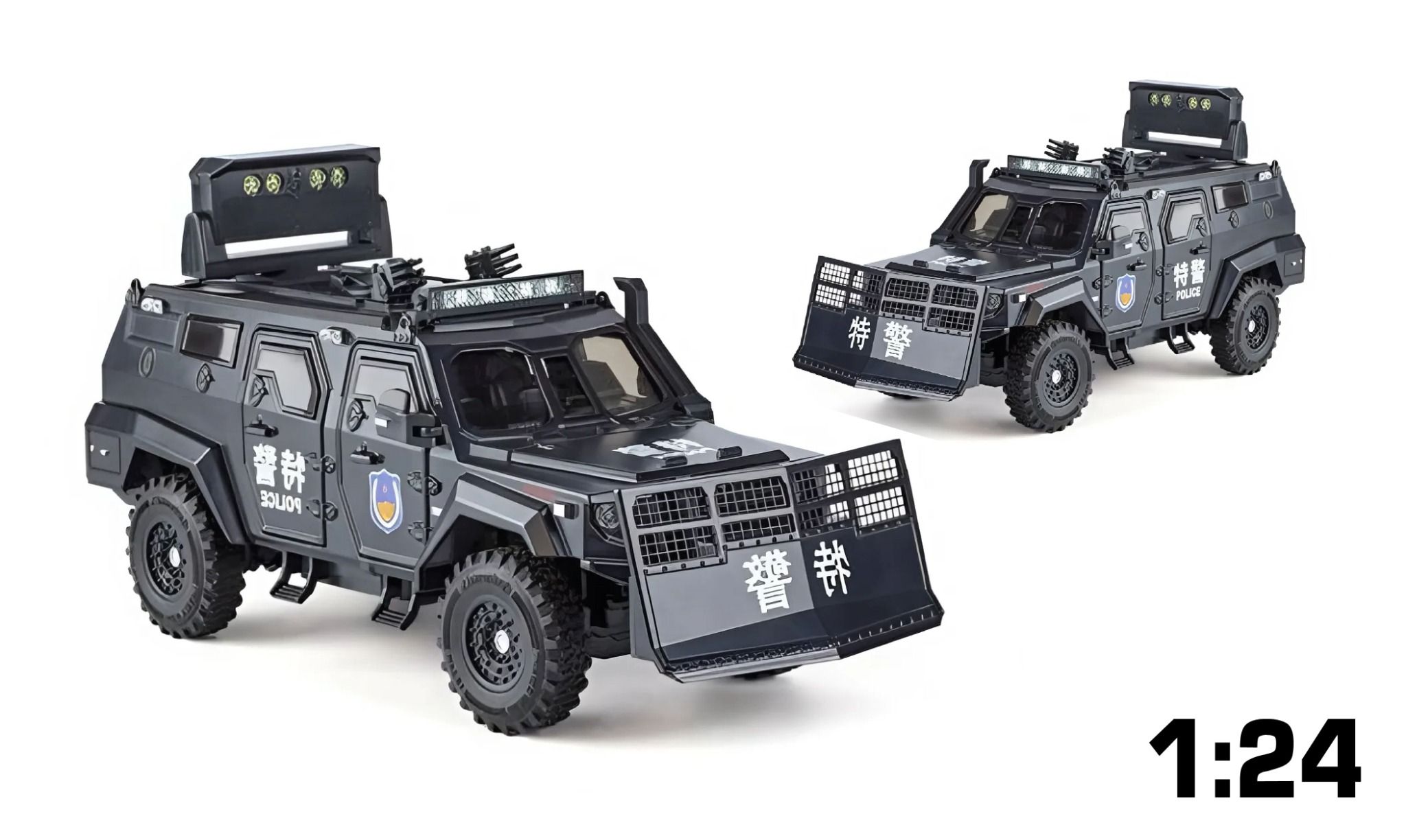 Mô hình xe Spinosaurus bọc thép hợp kim full open - có phụ kiện tỉ lệ 1:24 Ok model OT24072