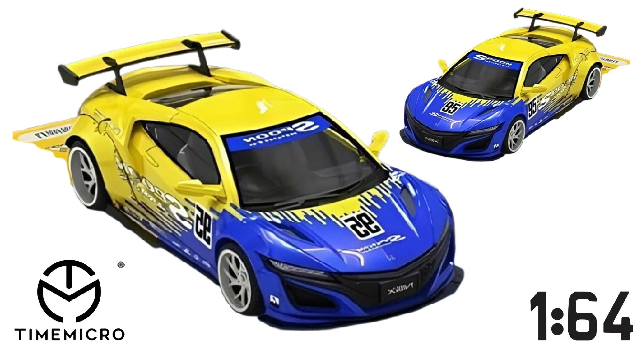 Mô hình xe Honda NSX custom Spoon racing tỉ lệ 1:64 Time micro TM641620