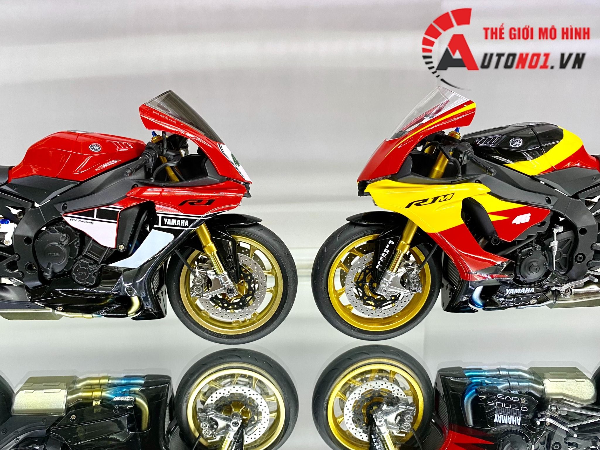 MÔ HÌNH XE YAMAHA YZF R1M ANNIVERSARY 60TH 1:12 TAMIYA D123G