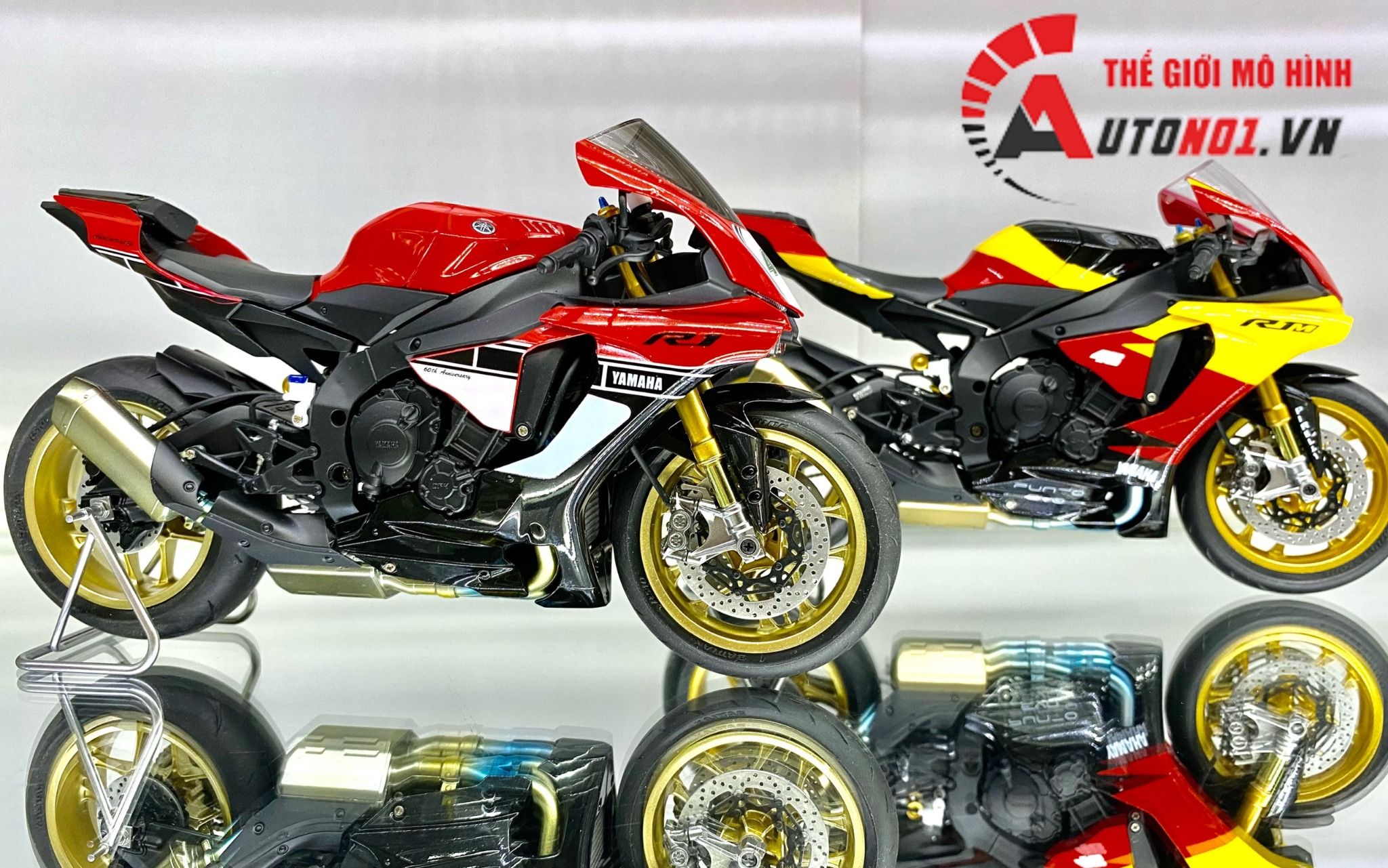 MÔ HÌNH XE YAMAHA YZF R1M ANNIVERSARY 60TH 1:12 TAMIYA D123G