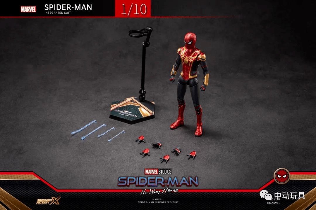  Mô hình nhân vật Marvel người nhện Spider man Integreated Suit SHF No way home tỉ lệ 1:10 18CM ZD Toys FG269 