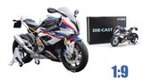  Mô hình xe BMW S1000RR hộp quà tặng có nam châm tỉ lệ 1:9 Huayi Alloy MT061 