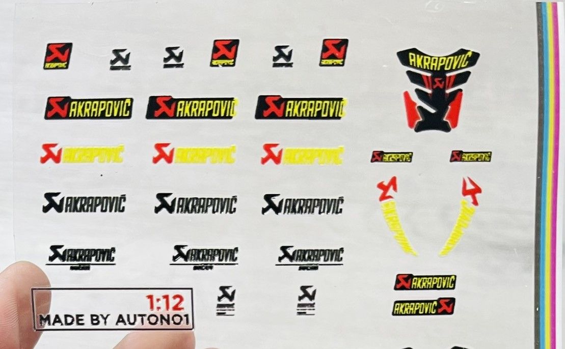 Decal UV dành cho pô các loại dán mọi nền màu cho xe mô hình tỉ lệ 1:12 DC701