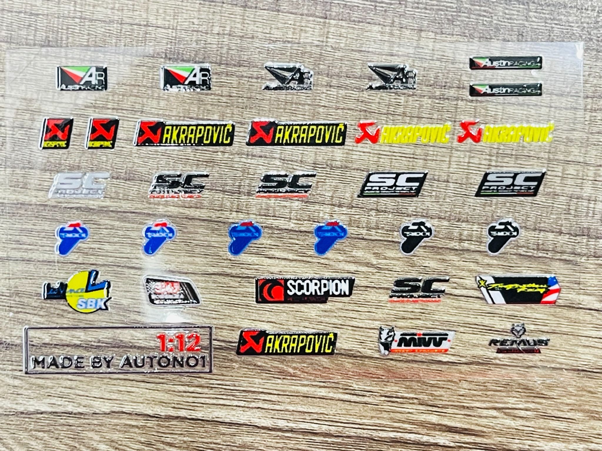 Decal UV dành cho pô các loại dán mọi nền màu cho xe mô hình tỉ lệ 1:12 DC701