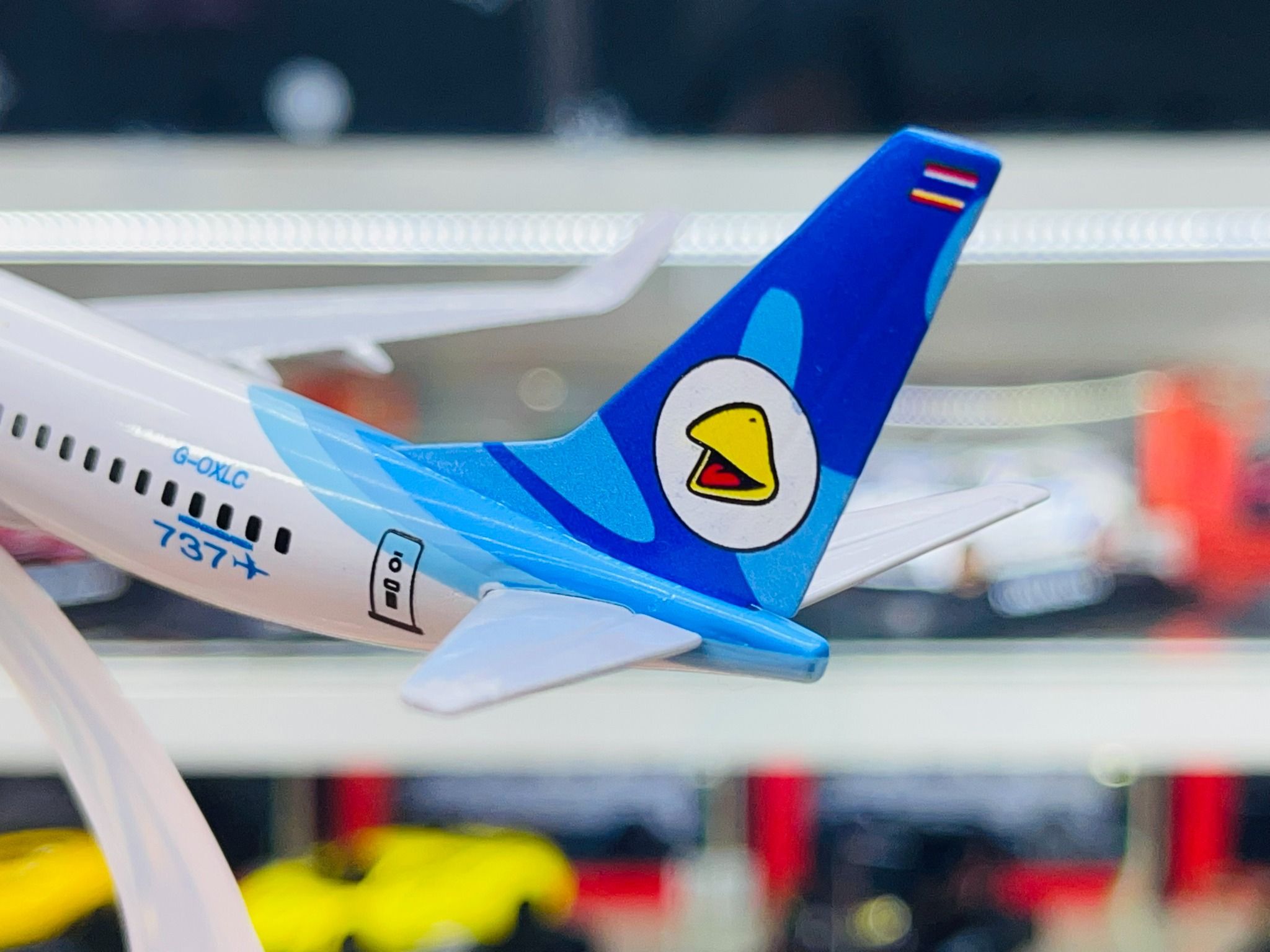 Mô hình máy bay Thailand Nok Boeing B737 HS-DJJ White 16cm MB16056