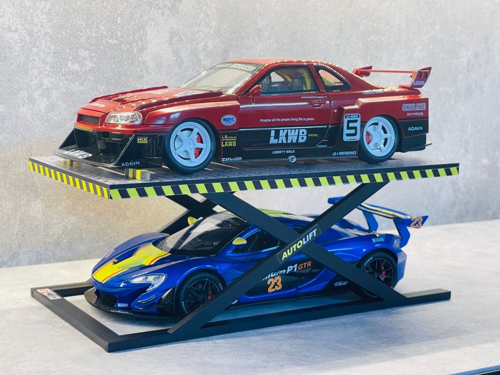 Phụ kiện bàn nâng xe mô hình bằng mica tỉ lệ 1:24 Autono1 PK476