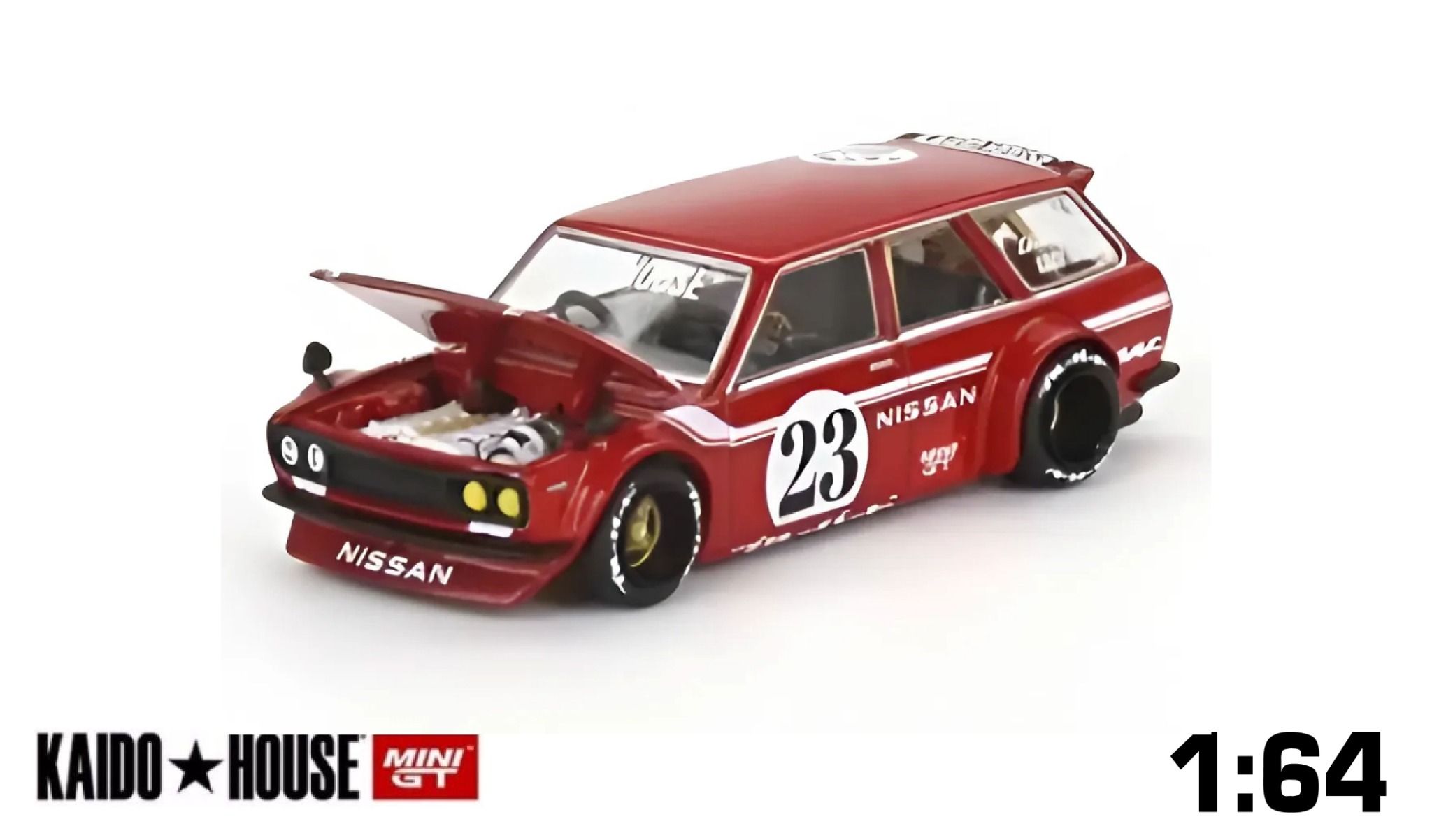 Mô hình xe Datsun KAIDO 510 Wagon CARBON FIBER V2 tỉ lệ 1:64 Kaido House KHMG063 (Loose)