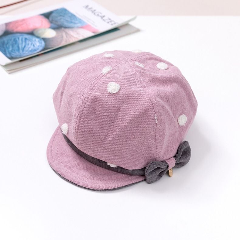 Mũ Baker Boy Cho Bé Gái TrueKids Có Nơ Phong Cách Hàn Quốc Cực Đẹp