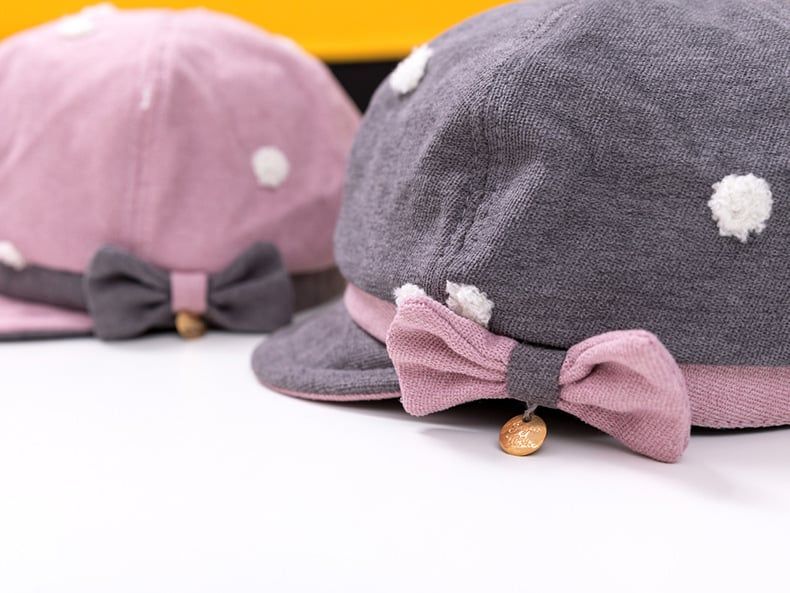 Mũ Baker Boy Cho Bé Gái TrueKids Có Nơ Phong Cách Hàn Quốc Cực Đẹp
