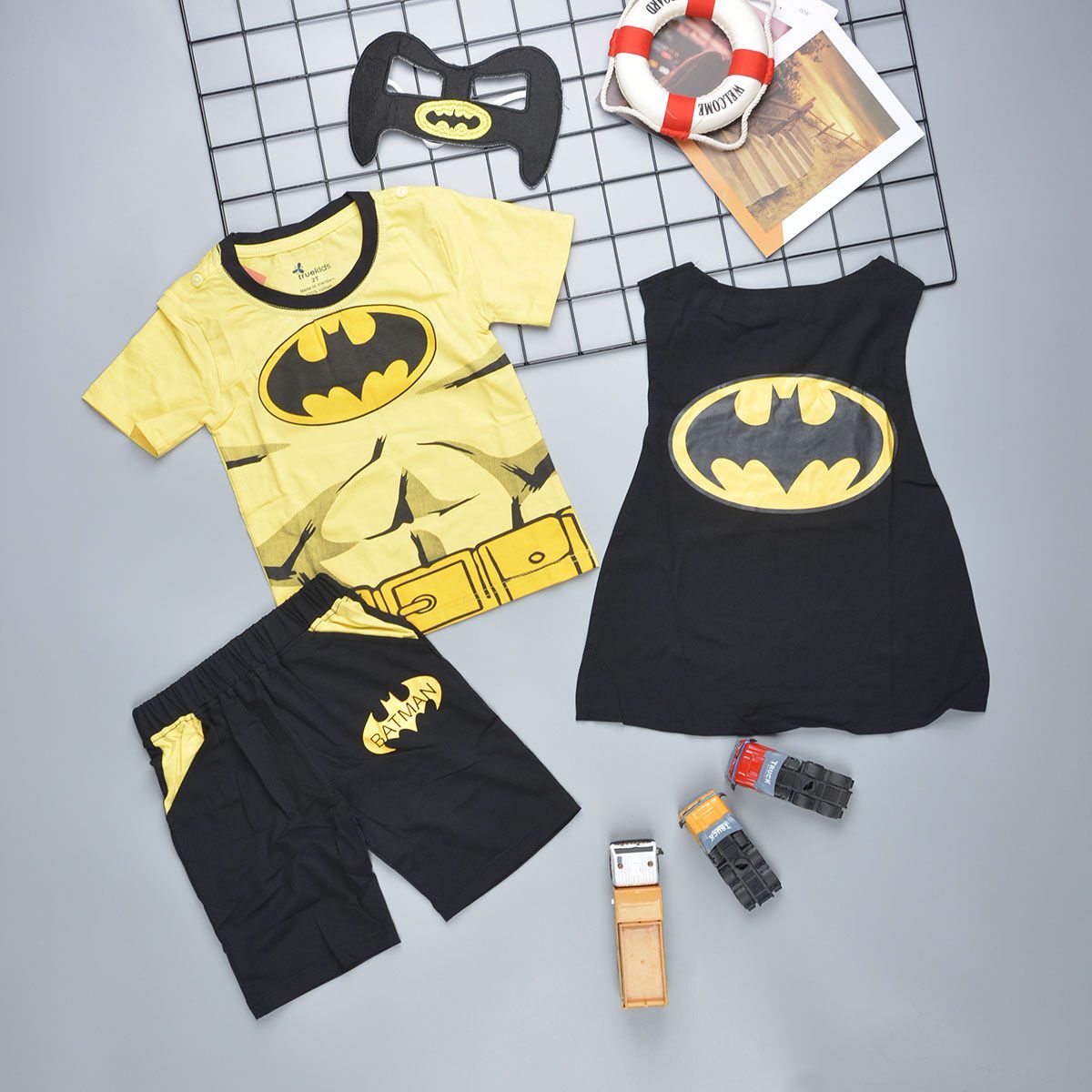 Đồ bộ bé trai siêu nhân dơi batman kèm mặt nạ
