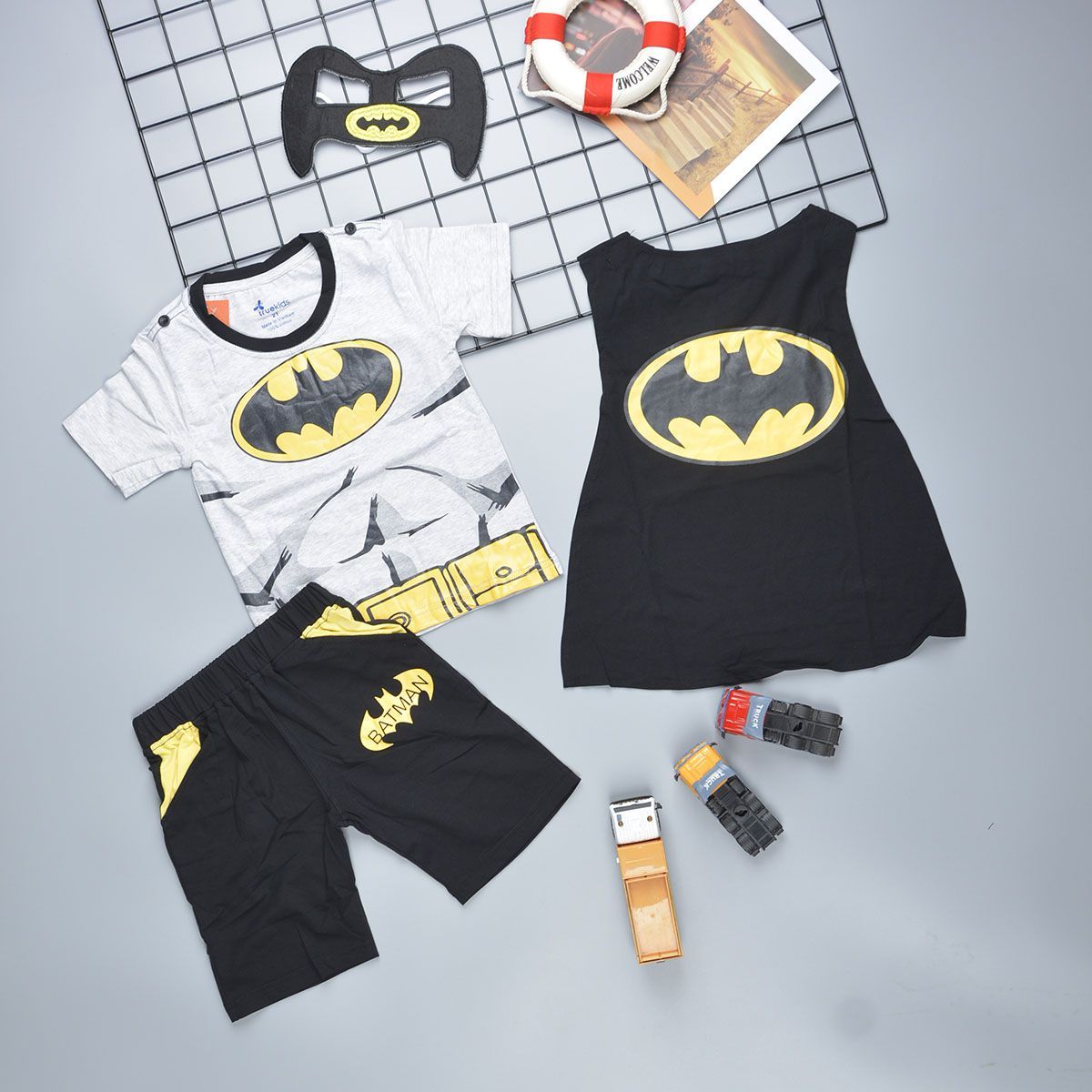 Đồ bộ bé trai siêu nhân dơi batman kèm mặt nạ