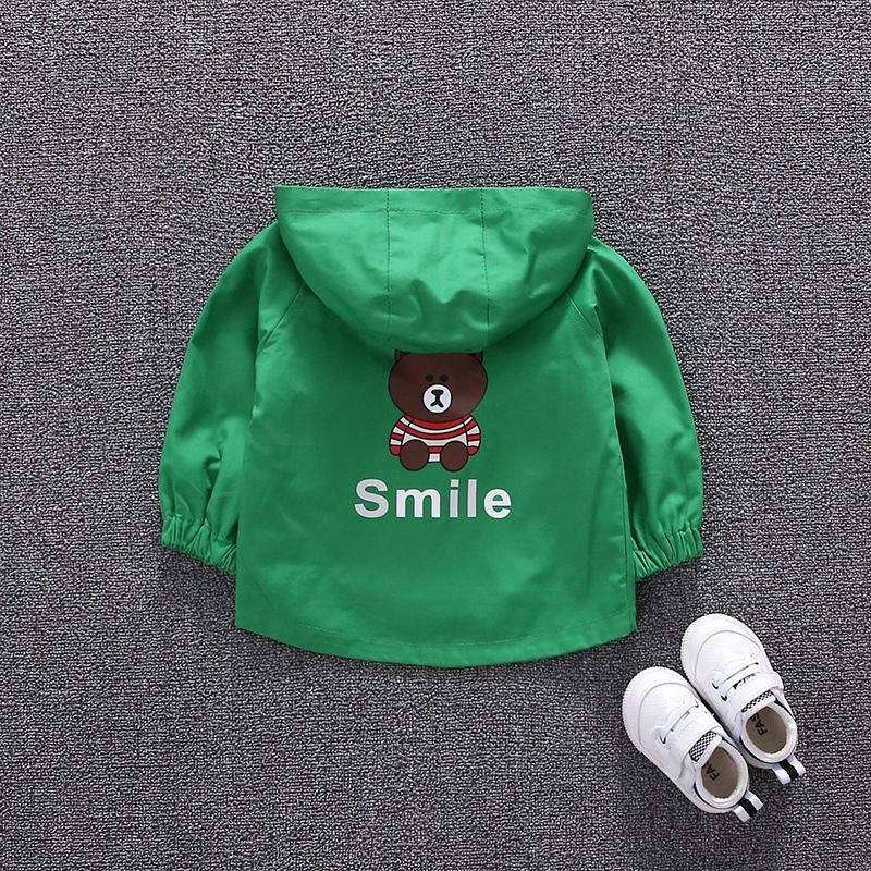 Áo khoác kaki cho bé trai TrueKids kaki dày 2 lớp thêu Smile