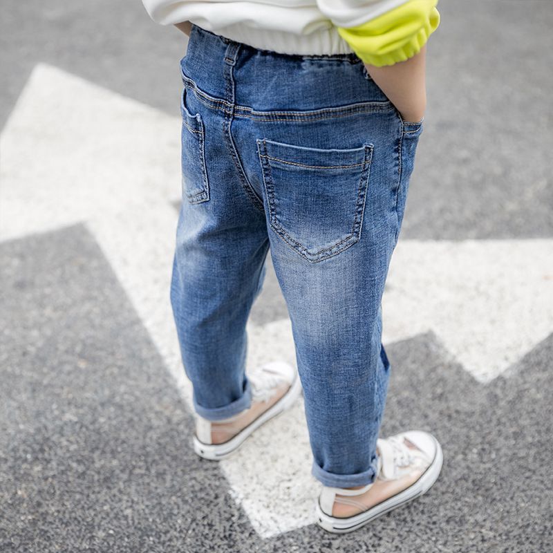 Quần jean trẻ em denim đếm số cho bé trai và bé gái