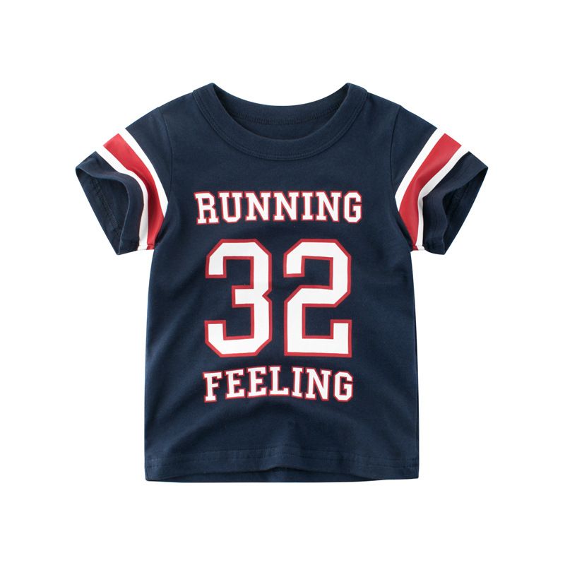 Áo thun trẻ em 27Kids, áo thun ngắn tay bé trai in 32 Running