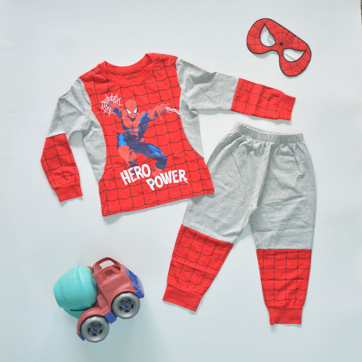 Đồ bộ dài tay cho bé trai TrueKids in siêu nhân nhện kèm mặt nạ