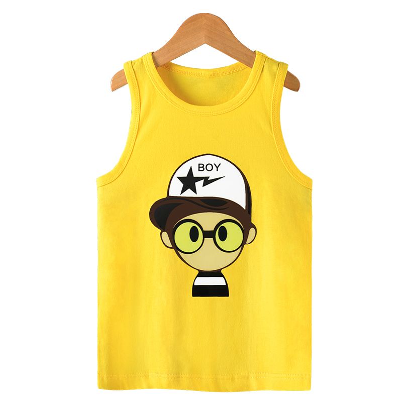 Áo ba lỗ bé trai TrueKids cotton 100% mềm mịn in hình ngộ nghĩnh