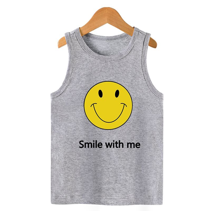 Áo ba lỗ bé trai TrueKids cotton 100% mềm mịn in hình ngộ nghĩnh
