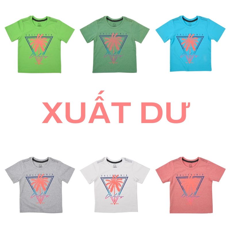Áo thun ngắn tay trẻ em TrueKids, áo thun bé trai hình cây cọ phối nhiều màu
