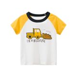  Áo thun Trẻ Em Xuất Khẩu TrueKids In Xe Xúc Đất Chất Cotton 100% 