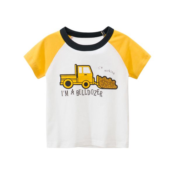  Áo thun Trẻ Em Xuất Khẩu TrueKids In Xe Xúc Đất Chất Cotton 100% 