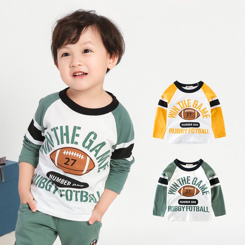 Áo thun trẻ em 27Kids, áo thun dài tay bé trai in hình bóng chày