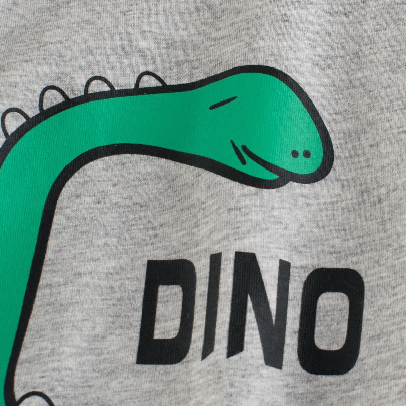 Áo thun trẻ em 27KIDS, Áo thun ngắn tay bé trai in hình khủng long dino