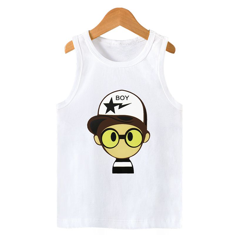 Áo ba lỗ bé trai TrueKids cotton 100% mềm mịn in hình ngộ nghĩnh