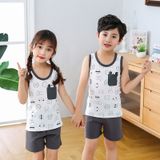  Đồ bộ trẻ em TrueKids, đồ bộ sát nách cho bé trai và bé gái phối hoạt hình 