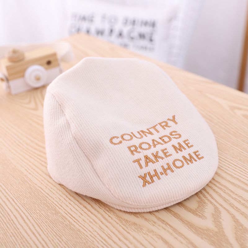 Mũ beret TrueKids, nón bê rê thêu chữ nhiều màu cho bé từ 3 - 8 Tuổi