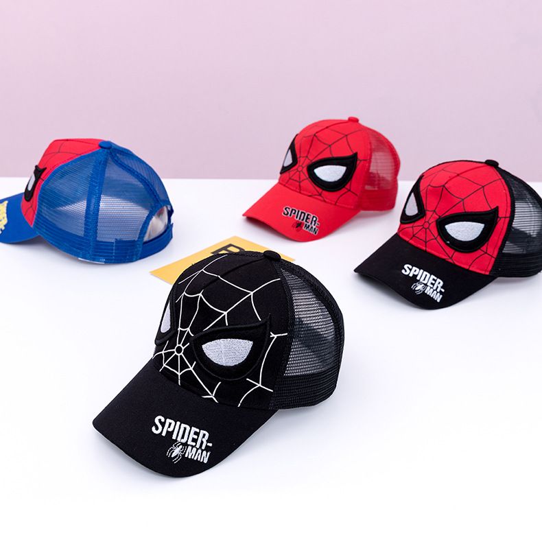 Mũ siêu nhân nhện cho bé trai TrueKids, nón thêu siêu nhân nhện cho bé 3 - 8 tuổi