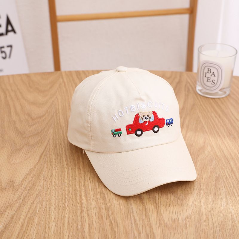 Mũ lưỡi trai cho bé trai TrueKids, nón thêu xe hoạt hình cho bé 3 - 8 tuổi