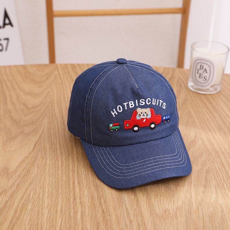 Mũ lưỡi trai cho bé trai TrueKids, nón thêu xe hoạt hình cho bé 3 - 8 tuổi
