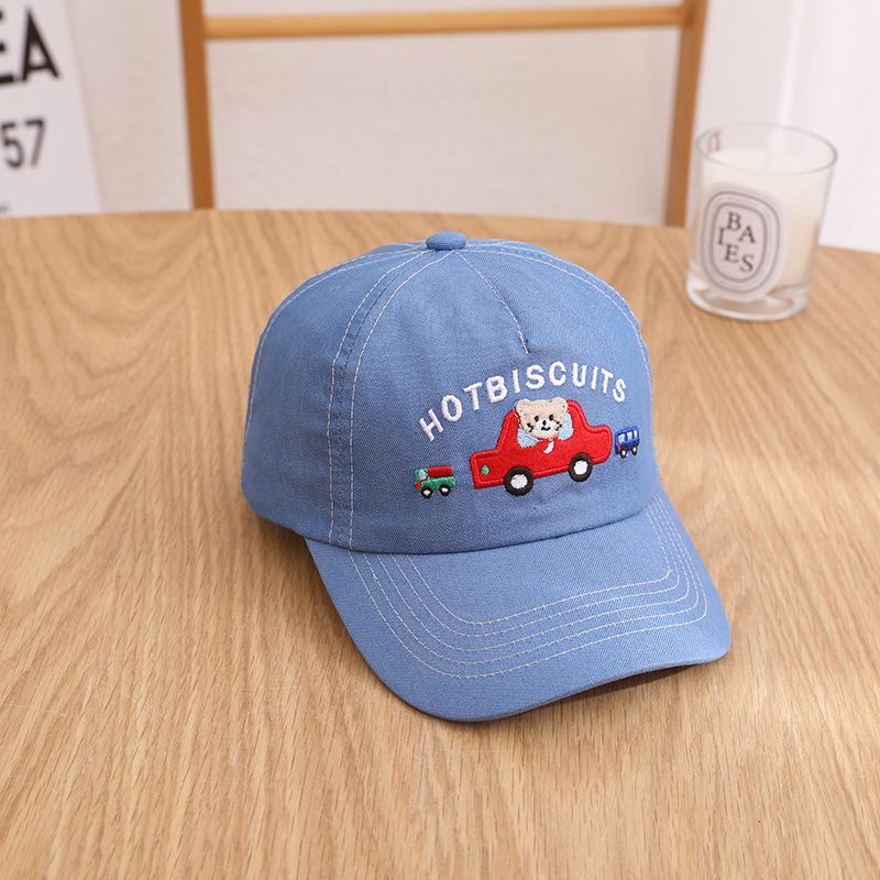 Mũ lưỡi trai cho bé trai TrueKids, nón thêu xe hoạt hình cho bé 3 - 8 tuổi