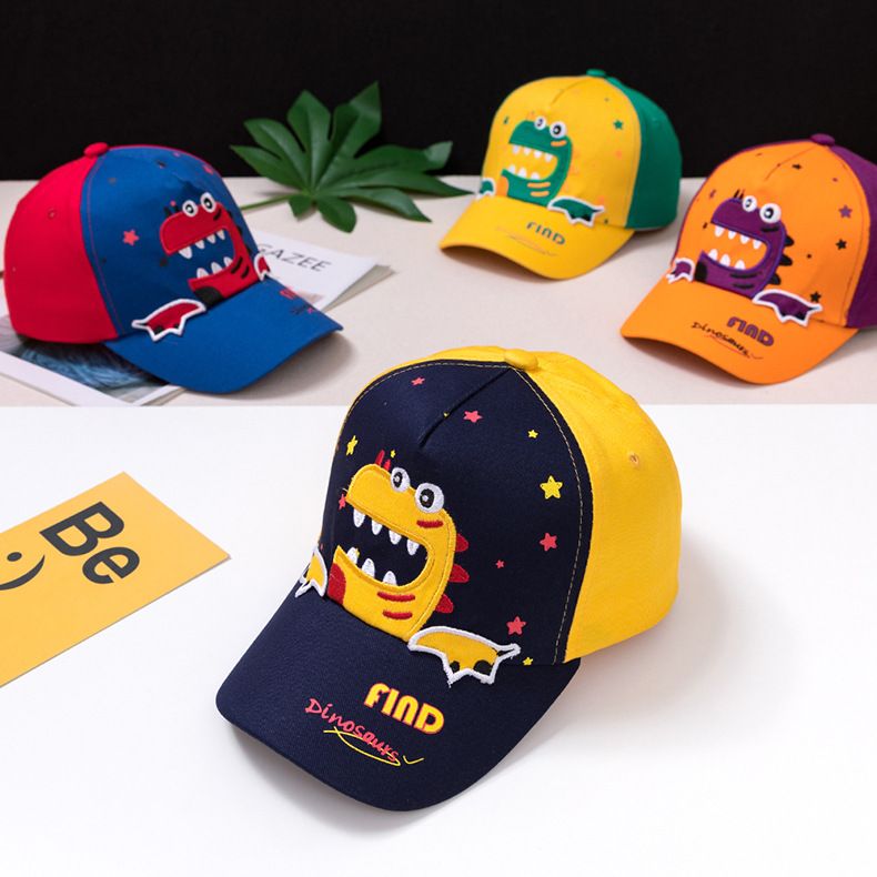 Mũ lưỡi trai bóng chày TrueKids, nón thêu khủng long ngây ngô