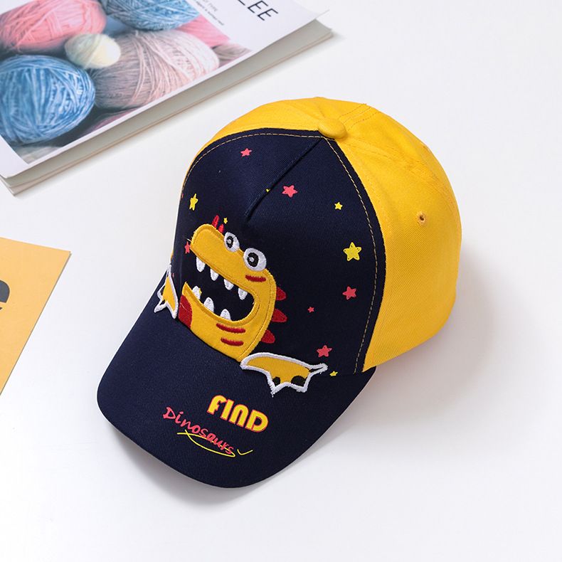 Mũ lưỡi trai bóng chày TrueKids, nón thêu khủng long ngây ngô