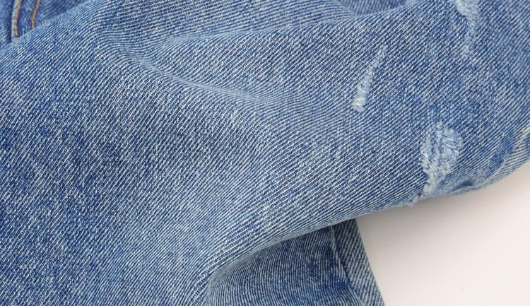 Quần jean trẻ em wash rách in hinh icon mặt cười