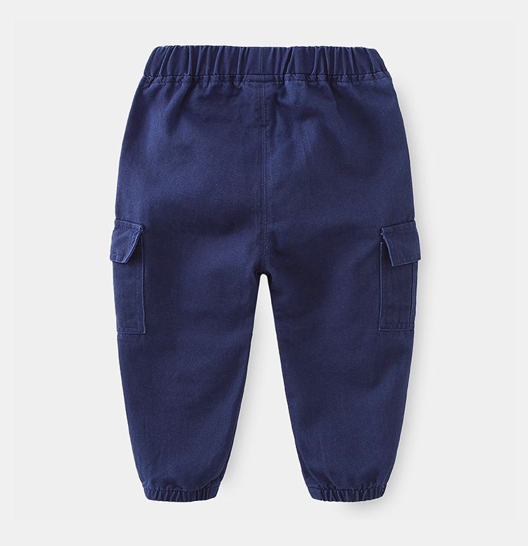 Quần kaki bé trai WELLKIDS, quần dài kaki cho bé phối túi hộp
