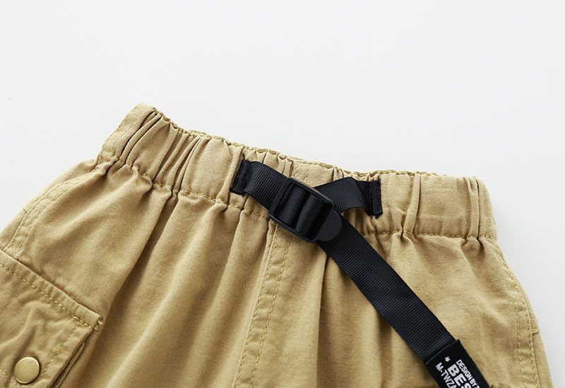 Quần kaki bé trai TrueKids quần short cho bé phối nịt túi hộp