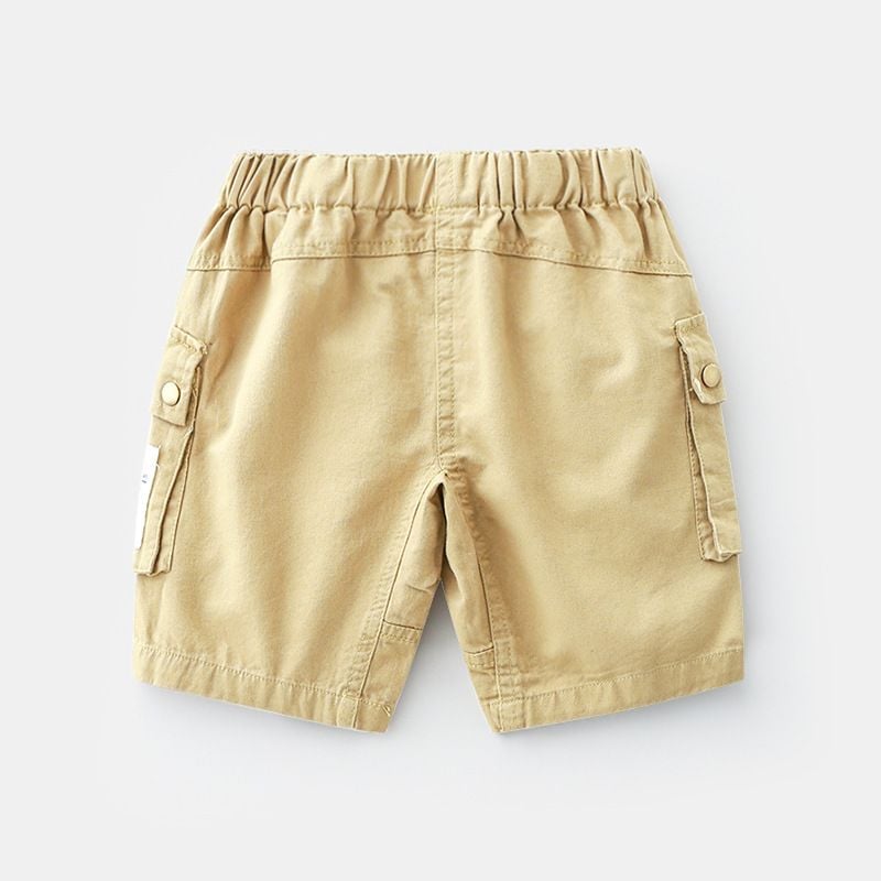 Quần kaki bé trai TrueKids quần short cho bé phối nịt túi hộp