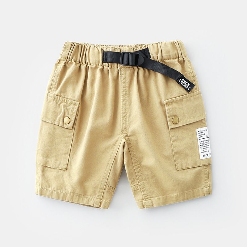 Quần kaki bé trai TrueKids quần short cho bé phối nịt túi hộp