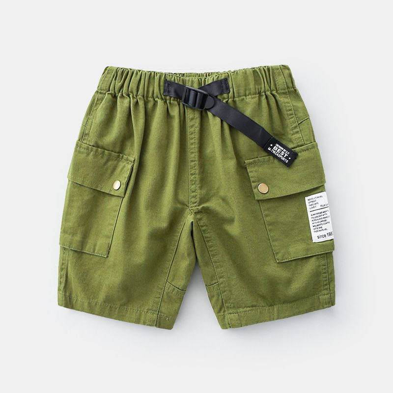 Quần kaki bé trai TrueKids quần short cho bé phối nịt túi hộp
