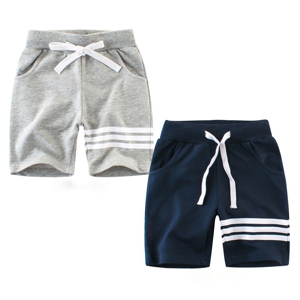 Quần short bé trai 27Kids, quần thun cho bé trai 3 sọc thể thao