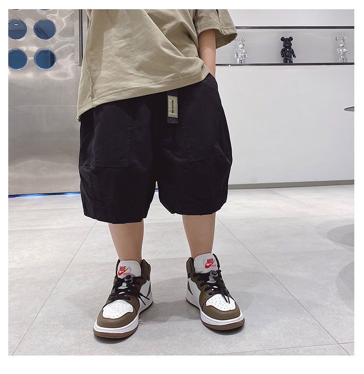Quần kaki bé trai JALAIRO, quần short kaki cho bé phối dây nịt